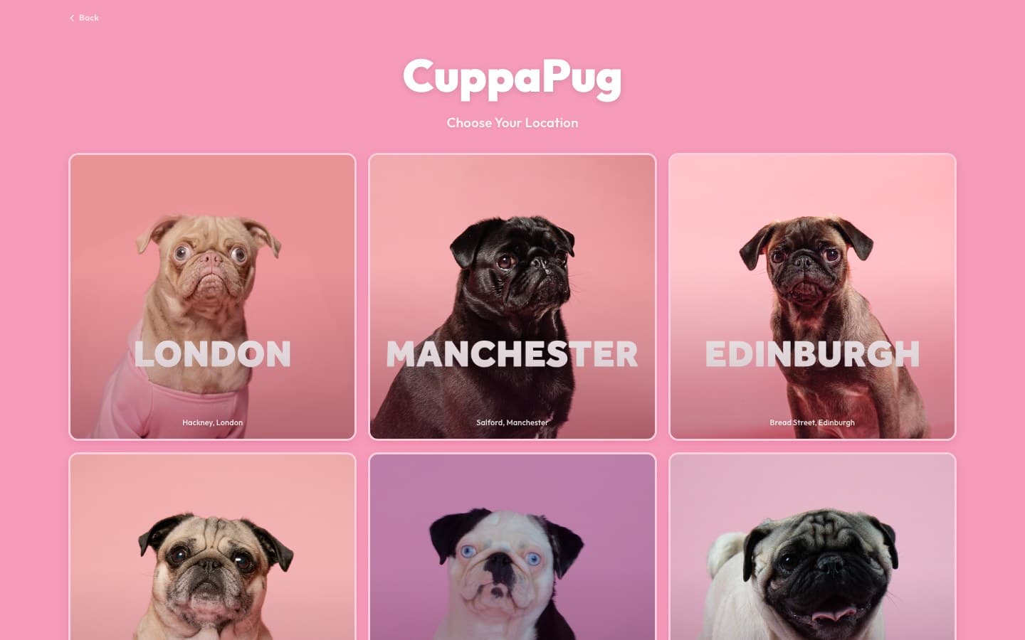 CuppaPug ticket widget: mobile booking flow